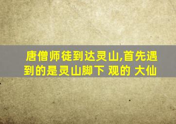 唐僧师徒到达灵山,首先遇到的是灵山脚下 观的 大仙